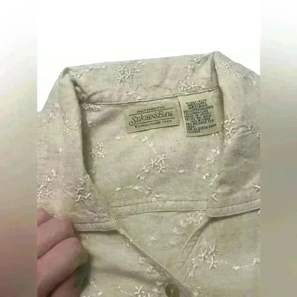 Vintage St. John’s Bay Cotton Embroidered Vest Size M - Picture 3 of 3